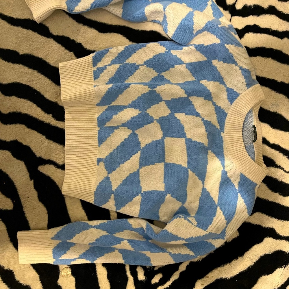Tripped checkered sweater